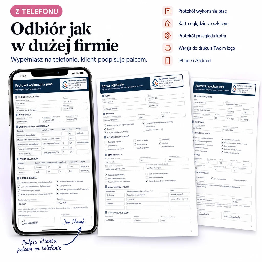 Zestaw hydraulika — woda, ogrzewanie, gaz